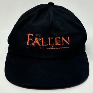 Vintage 90s Fallen Movie Hat Baseball Cap Film Denzel Washington Snapback Black